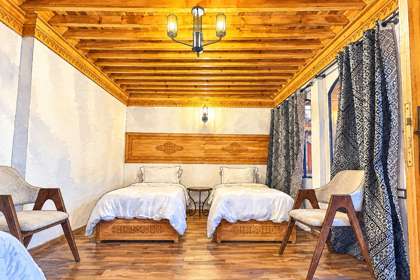 Riad Dar Moulay Ali — Illustrazione derivata da una fotografia reale della struttura su Booking.com. Riad Dar Moulay Ali — Illustrazione derivata da una fotografia reale della struttura su Booking.com.